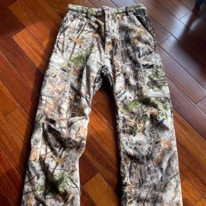 Cabela’s Outdoor Gear camo fleece pants with lining sz 32REG